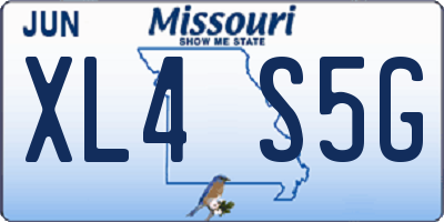 MO license plate XL4S5G