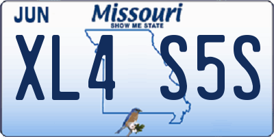 MO license plate XL4S5S