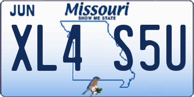 MO license plate XL4S5U