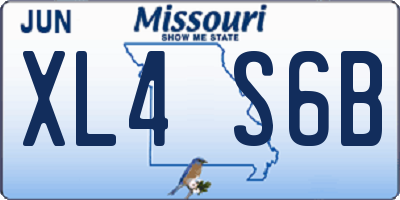 MO license plate XL4S6B