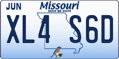 MO license plate XL4S6D
