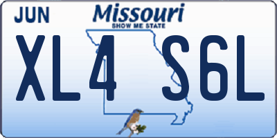 MO license plate XL4S6L