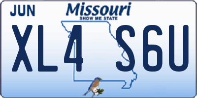MO license plate XL4S6U