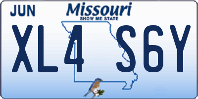 MO license plate XL4S6Y