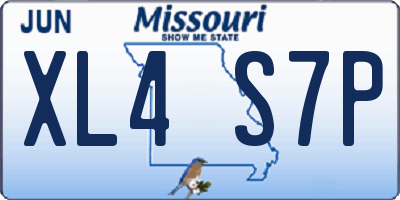 MO license plate XL4S7P