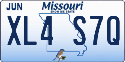 MO license plate XL4S7Q