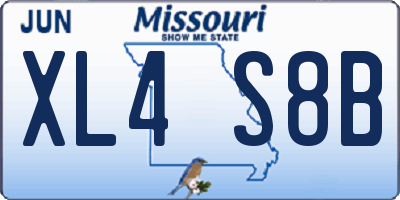 MO license plate XL4S8B
