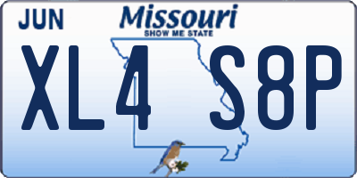 MO license plate XL4S8P