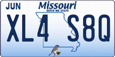MO license plate XL4S8Q