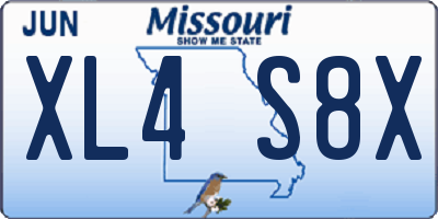 MO license plate XL4S8X