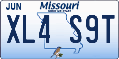 MO license plate XL4S9T