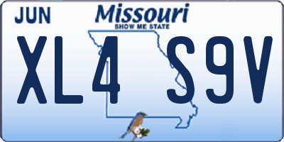 MO license plate XL4S9V