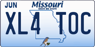 MO license plate XL4T0C