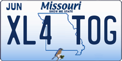 MO license plate XL4T0G