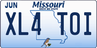 MO license plate XL4T0I