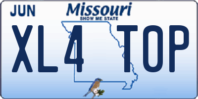 MO license plate XL4T0P