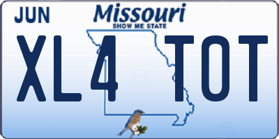 MO license plate XL4T0T