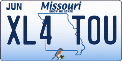 MO license plate XL4T0U