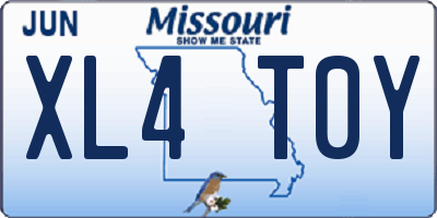 MO license plate XL4T0Y