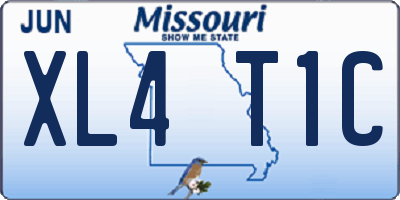 MO license plate XL4T1C