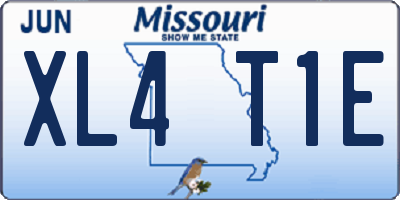 MO license plate XL4T1E