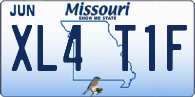 MO license plate XL4T1F