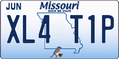 MO license plate XL4T1P