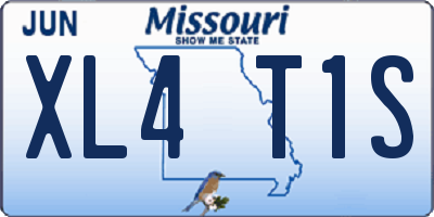 MO license plate XL4T1S