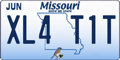 MO license plate XL4T1T