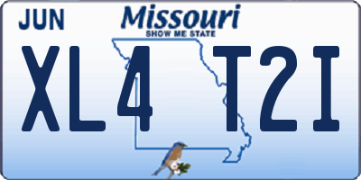 MO license plate XL4T2I