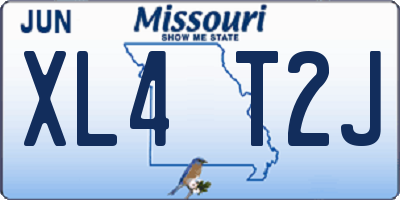 MO license plate XL4T2J