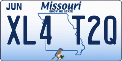 MO license plate XL4T2Q