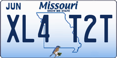 MO license plate XL4T2T