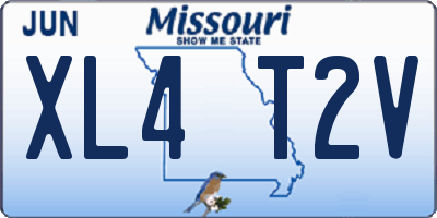MO license plate XL4T2V