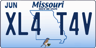 MO license plate XL4T4V