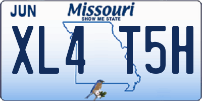MO license plate XL4T5H