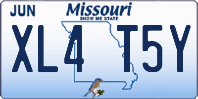 MO license plate XL4T5Y