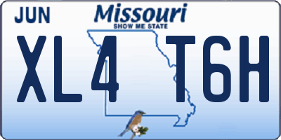 MO license plate XL4T6H