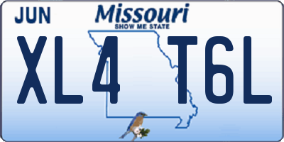 MO license plate XL4T6L