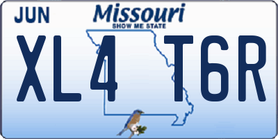 MO license plate XL4T6R