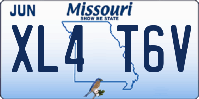 MO license plate XL4T6V