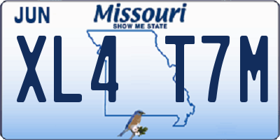 MO license plate XL4T7M