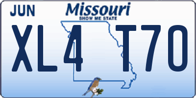 MO license plate XL4T7O