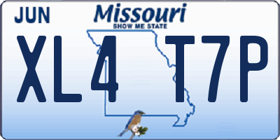 MO license plate XL4T7P