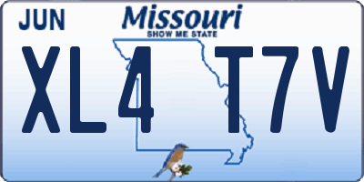 MO license plate XL4T7V