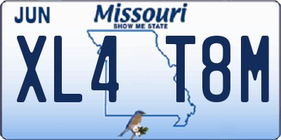 MO license plate XL4T8M