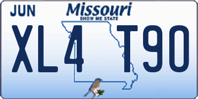 MO license plate XL4T9O