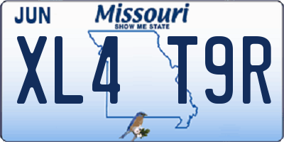 MO license plate XL4T9R