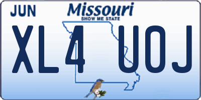 MO license plate XL4U0J