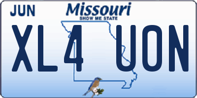MO license plate XL4U0N